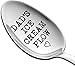 Weenca Engraved Spoon Dad's Ice Cream Plow Gift for Dad Sturdy Stainless Steel Ice Cream Spoon Best Dad Gifts for Beloved Dad's who Adore Ice Cream