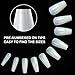Natural Coffin False Nails INFELING Short Ballerina Acrylic Fake Nails 500pcs Full Cover Artificial Nail Tips for Nail Salon,10 Sizes