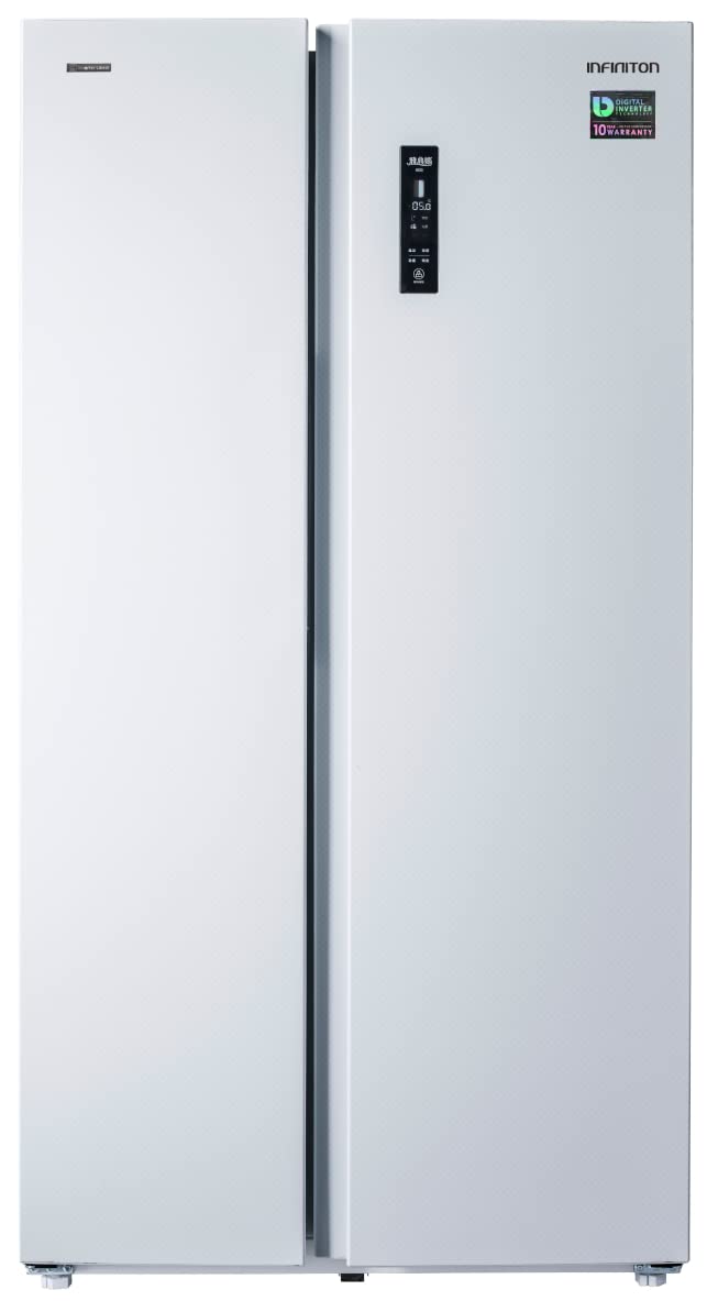 INFINITON-SBS-570WA-Frigorifico-combi-americano-Blanco-562-Litros-Alto-177cm-No-Frost-FreshZone-Display-LED
