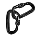 Bolier Heavy Duty Locking Carabiner, 12 KN (2600 lbs of force) Ultralight Aerospace Aluminum Alloy Strength Carabiner Clip for Outdoor Camping, Hammocks, Traveling and More