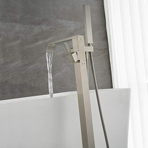 Artiqua Freestanding Bathtub Faucet Tub Filler Brushed Nickel Floor