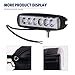 LED Light Bar YITAMOTOR 4PCS 18W 6 Inch Flood LED Work Light Pods Single Row Off Road Led Light Driving Light Fog Light Boat Light Waterproof SUV ATV 4WD Car Truck Golf Cart 12V 24V, 2 Year Warrantythumb 4
