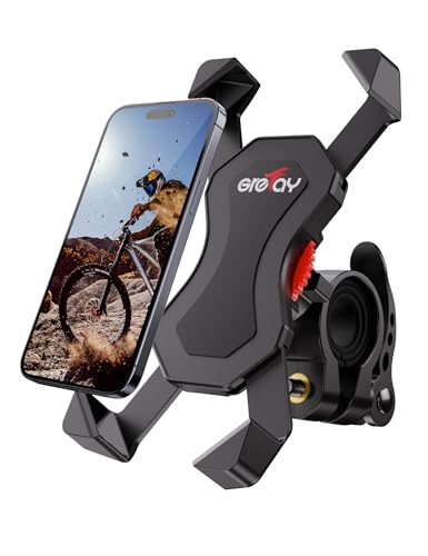 Soporte Movil Bicicleta Universal Soporte Movil Moto para Manillar Soporte Teléfono Moto para 3.5"-6.5" Smartphones con Rotación 360°