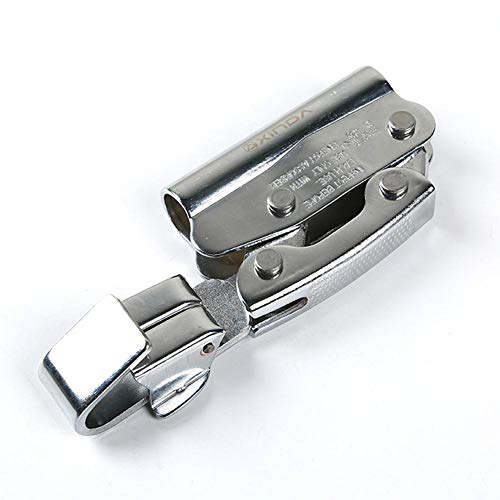 BleuMoo Alloy Steel Climbing Abseiling Safety Shutdown Anti-Fall Anti-Fall Belay Device Self-Locking Device (Push-Type Hanging Point)