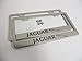 2 Pieces Jaguar Stainless Steel Chrome License Plate Frame Tag Holder with Screw Cap Covers