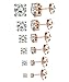 Thunaraz Stainless Steel Stud Earrings for Women Round Cut Cubic Zirconia Earrings Set 6 Pairs 3mm-8mm Rose Gold Tone