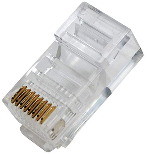 Odedo 50pcs RJ45 8P8C Modular Plug Flat Cable, Cat6 Ethernet Cable for Networking, Compatible with Ethernet-capable Devices