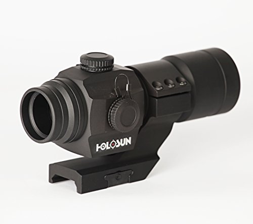 HOLOSUN HS406A Tube Red Dot Sight with 30mm Cantilever Weaver Mount - Thumbnail 4
