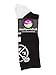 MadSportsStuff LAX Lacrosse Socks with Lacrosse Sticks Athletic Crew Socks (Black/White, Small)