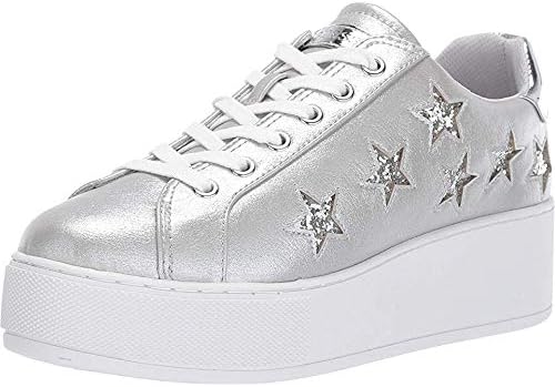 guess women's silver sneakers