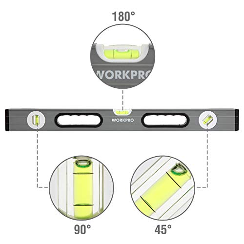 3 WORKPRO+W002900A+3+Piece+Spirit+Level