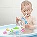 iBaseToy Fishing Game Toys for Toddlers, Colorful Floating Bath Toys with Water Track, Fishes, 2 Fish Poles and More - Bathtub, Yard or Pool Party Fish Toy Game Set for Kids Boys Girls