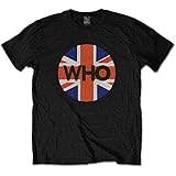 The Who Unisex Tee: Union Jack Circle - Large - Black
