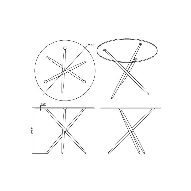 Milan Patience Round Glass Dining Table on Galleon Philippines