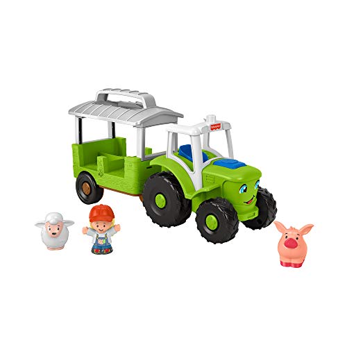Fisher-Price GTM07 - Little People Traktor zum Schieben, musikalischer Traktor für Kleinkinder und Vorschulkinder