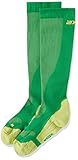 2XU Men's Performance Compression Run Sock, Fern Green/Lime Green, Medium