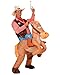 SEASONBLOW Inflatable Horse Costume Cowboy Cowgirl Costumes Adult Fancy Halloween Party Birthday Cosplay Fancy Dress up Suit (brown)
