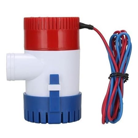 Nuzamas Automatische Bilgepumpe, tauchfähig, 12 V, 4100 l/h, 29 mm, für Wohnmobil, Camping, Boote, kleine Schwimmbecken und B
