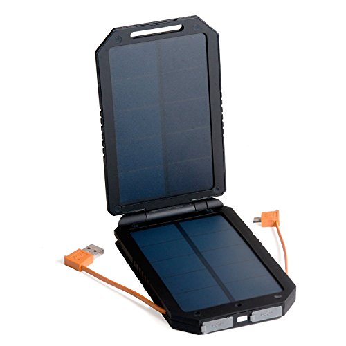 Opteka BP-SC8000 Ultra High Capacity (6000mAh) Backup Battery Solar Charger with Faster Charging Dual EcoPanel (2014 Model)