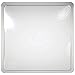 Creative Converting 11.5-Inch Square Plastic Serving Tray, Clear