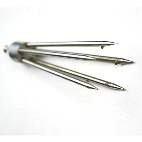 MAYMII M8 5-Prong Fishing Fork Fish Frog Eel Salmon Barbed Stainless Fish Spear Long Nut - Thumbnail 5