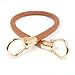 Camel 13mm Width DIY Handbag Accessories Braided Pu Leather Purse Handles Handbag Straps Detachable Buckles Length 23.6 Inches