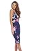 AX Paris Women's Floral Plunge String Strap Midinavy Dress