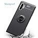 WATACHE Galaxy Note 10+ Plus/Pro/5G Case, Slim Fit Heavy Duty Soft TPU Case with Metal Finger Ring Grip Holder Kickstand [Support Magnetic Car Mount] for Galaxy Note 10+/Plus,Black