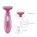 Women Shaver, [Newest Design] Cordless 3-Blades Electric Shaver/Trimmer/Razor Hair Removal for Women Removing Hair from Face, Leg, Armpit, Bikini Using Smooth Glide Technology(2pcs Batteries Included)