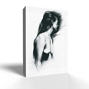 Canvas Wall Art Black and White Canvas Prints Painting Wall Poster Decor for Living Room Wooden Framed Home Decorations - 12x18 inches