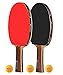 KEVENZ 2-Pack Patent Advanced Table Tennis Racket Come with Anti-Skid Handle, Wooden Blade Surrounded by Rubber (Advanced Table Tennis Racket)