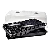 32 Cell Seed Starter Kit Extra Strength - 2 of Each Cell Tray Dome and Flat Trays - Seedling Planting Insert Plug Tray, Rockwool, Soil & Hydroponics Plant Growing Plugs by Bootstrap Farmer