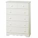 5-Drawer Chest Only - White Wash (White Wash) (45"H x 31"W x 16"D)