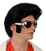 Kangaroo Costume Wigs; 1960s Rock 'n Roll Black Wig;