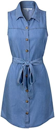 warehouse snap front denim dress