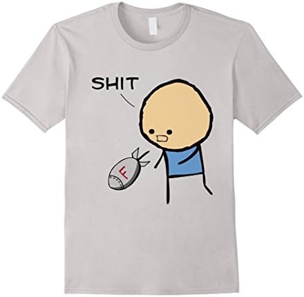 Men's Cyanide And Happiness T-Shirt Large Silver