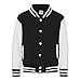 Awdis Hoods Big Boys' Varsity Letterman, Black, Size Ages 12-13 (Chest 34)