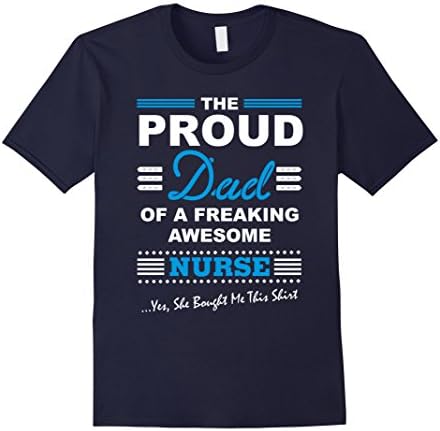 Men's Proud Dad Of A Nurse Shirt 2XL Navy