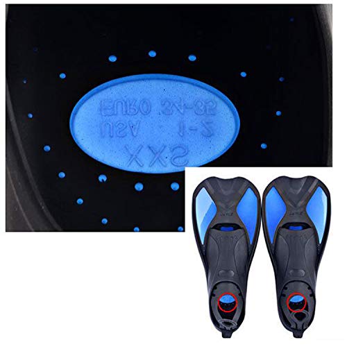 Onefeng Sports Short Dive Fins for Swimming and Snorkeling (Medium)