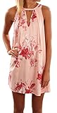 Uncinba Women's Summer Casual Scoop Neck Print A Line Loose Dress