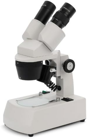 National Optical 453TBL-10-LED Stereo Microscope with Fixed Head, 10x Eyepiece, 2x and 4x Objective, Cordless LED Illuminator Light Source, 20x and 40x Magnification