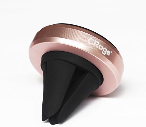 Car Mount, CRage® Universal Magnetic Cell Phone Air Vent Mount Holder for Car, Strong Magnet 360 Rotation, Fits Apple and Android Smartphone iPhone Samsung Nexus and HTC, Rose Gold