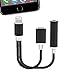 2 in 1 to 3.5mm Audio Adapter, ADABUNNY Charger, to 3.5mm Aux Headphone Jack Adapter for iphone 7 / 7 plus [No Calling Function and No Music Control] (Black)