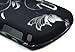Bastex Rubberized Hard Snap-On Case for Samsung Stratosphere i405 / Galaxy Metrix 4G - Black & Silver Flowers