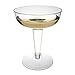 Party Essentials Hard Plastic Two Piece 4-Ounce Champagne Glasses, Clear, 50 Count