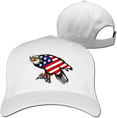 Adult Unisex Cute Crazy Flat American Eagle American Flag Designs Flat Caps Sun Hats Sports Baseball Hats