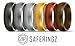 SafeRingz Metallic Silicone Wedding Ring, 6mm, Made in the USA, Men or Women, Gold 11