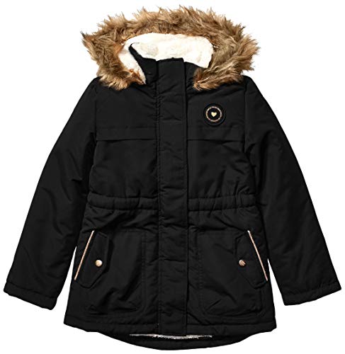 Limited Too Girls' Big Peached Microfiber Anorak, Black, 7/8