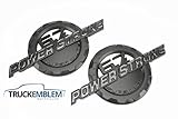 2 NEW MATTE BLACK FORD CUSTOM 6.7L F250 F350 POWERSTROKE DOOR BADGES EMBLEMS SET PAIR