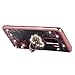 Galaxy S9 Plus Case Pink Ring, Miniko(TM) Soft Slim Bling Rhinestone Floral Crystal TPU Plating Rubber Case for Girls with Detachable 360 Diamond Finger Ring Holder Stand for Galaxy S9 Plus